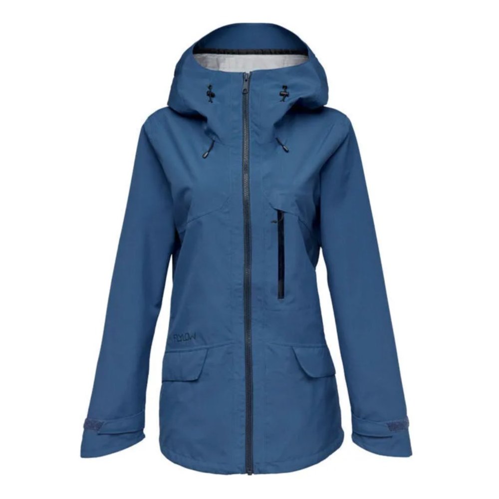 Flylow Puma Blue Ski Snowboard Jacket Shell Freeride Coat Women's Medium